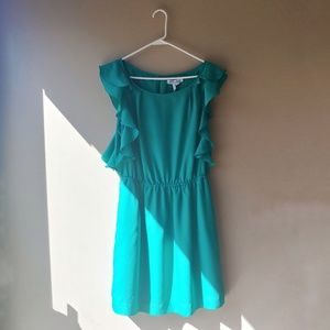 BCBGeneration Teal Sleeveless Midi Dress